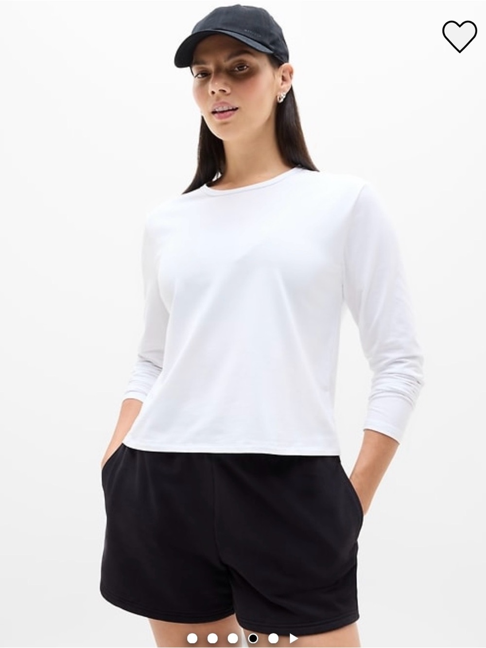 Athleta women’s Long-Sleeve Tee - White and Gray - Picture 5 of 6